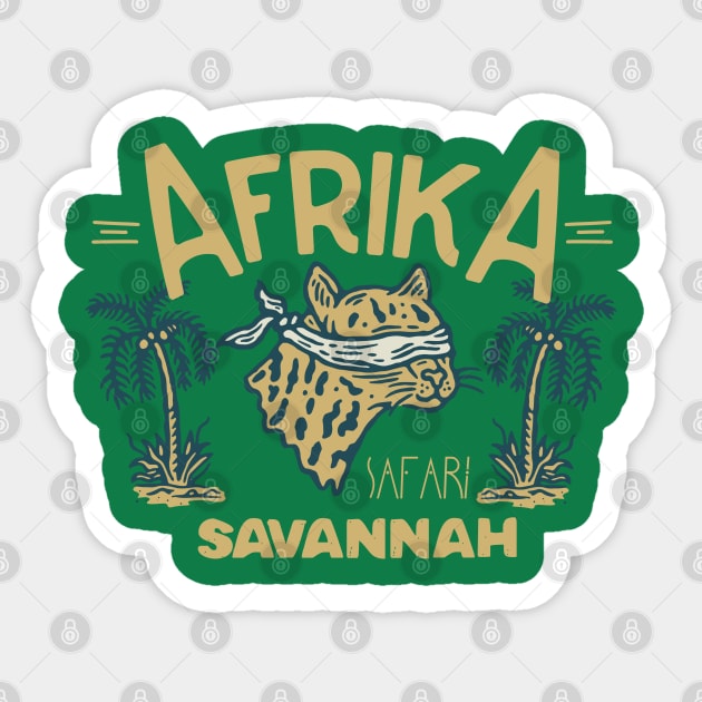 Afrika Savannah Safari lepard Sticker by SpaceWiz95